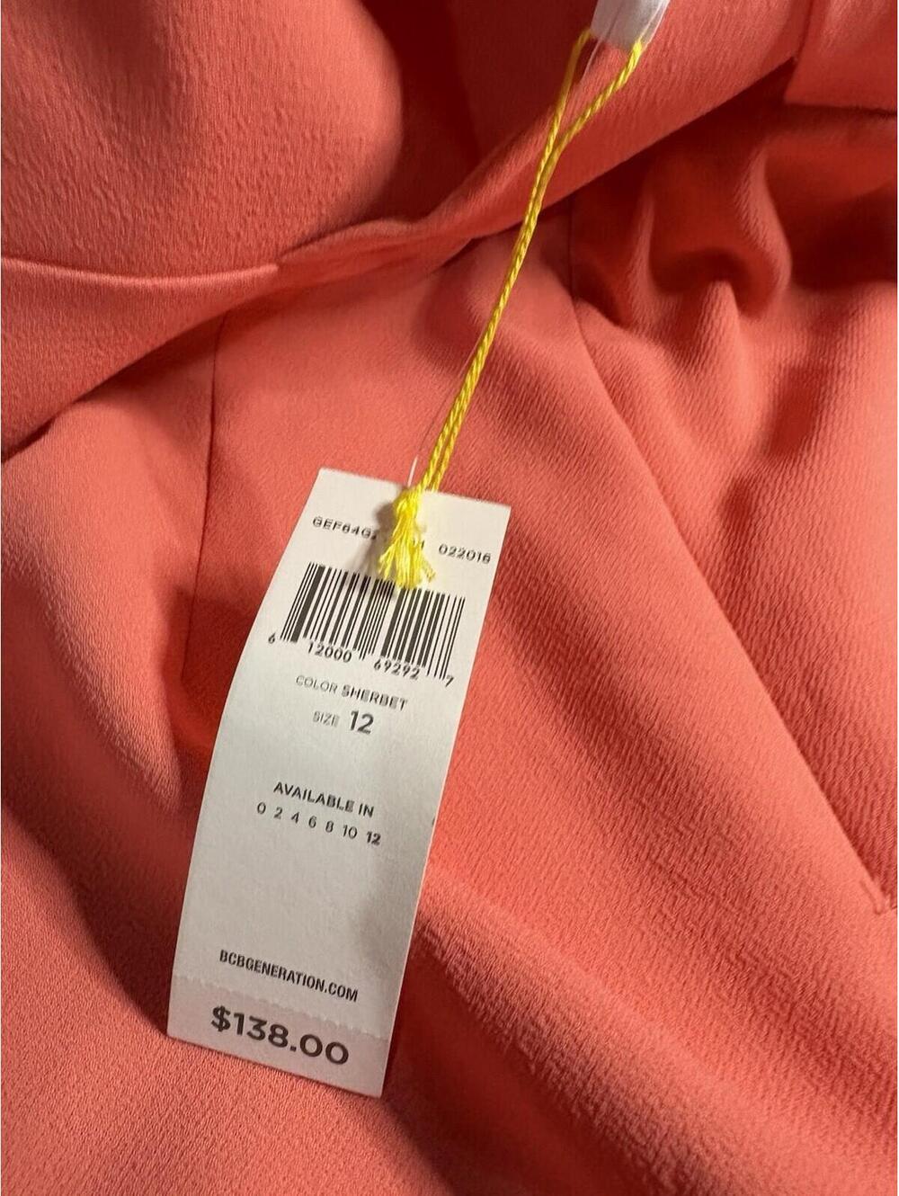 BCBGeneration Sherbet Cross-Back Midi Dress Size 12 NWT - Picture 6 of 8